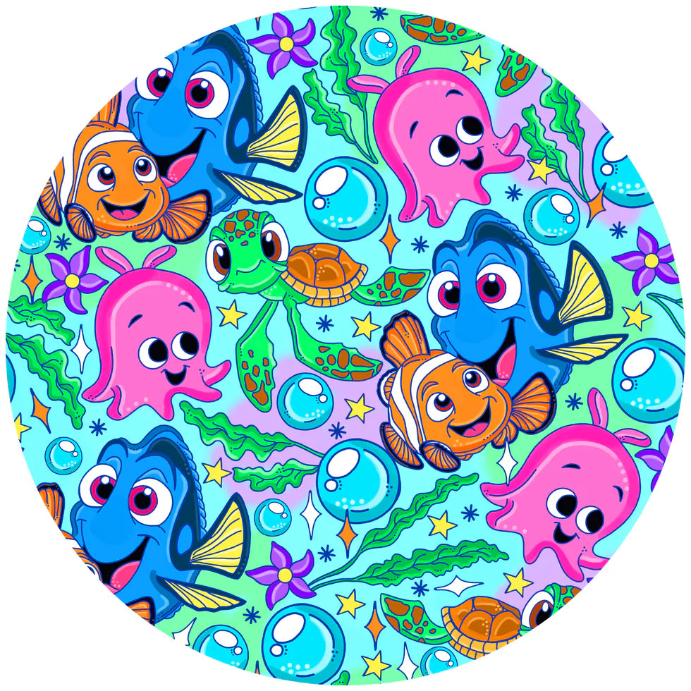 Bamboo (Connor) Zippy Romper- HAPPY FISHY FRIENDS