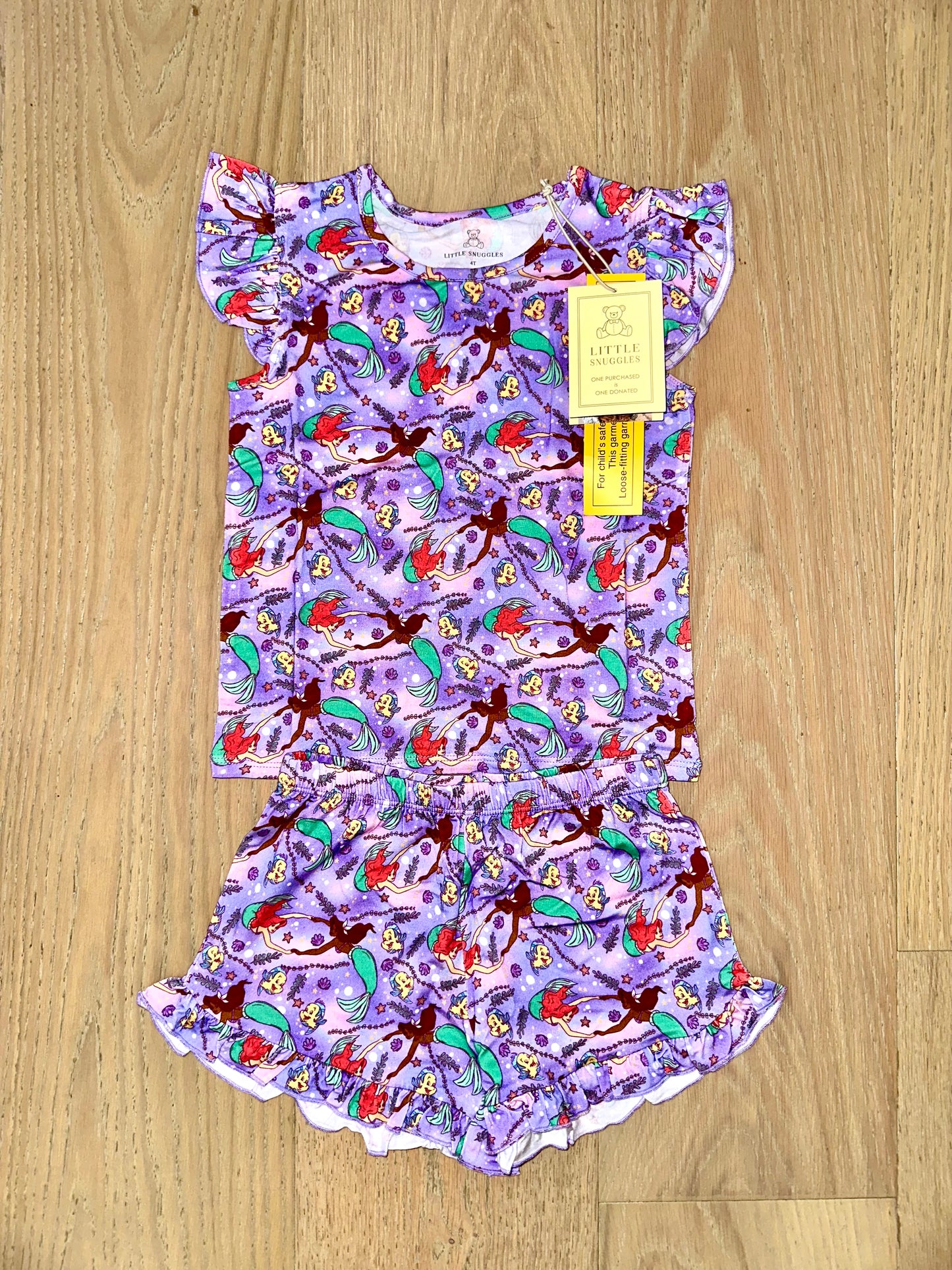 Bamboo Flutter Sleeve & Shorts Lounge Set (OLIVIA)- SUNNY DAYS MERMAIDS