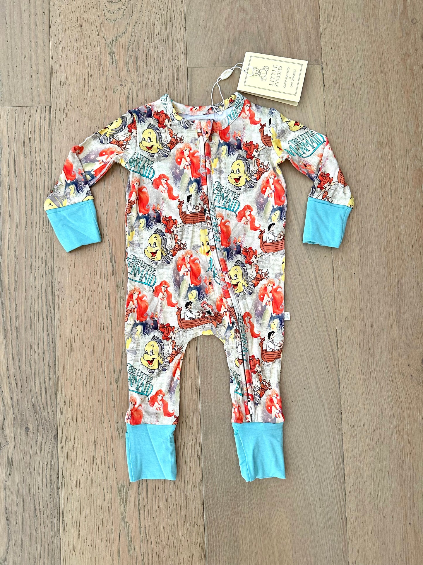 Bamboo (Connor) Zippy Romper- VINTAGE TALES MERMAID PRINCESS