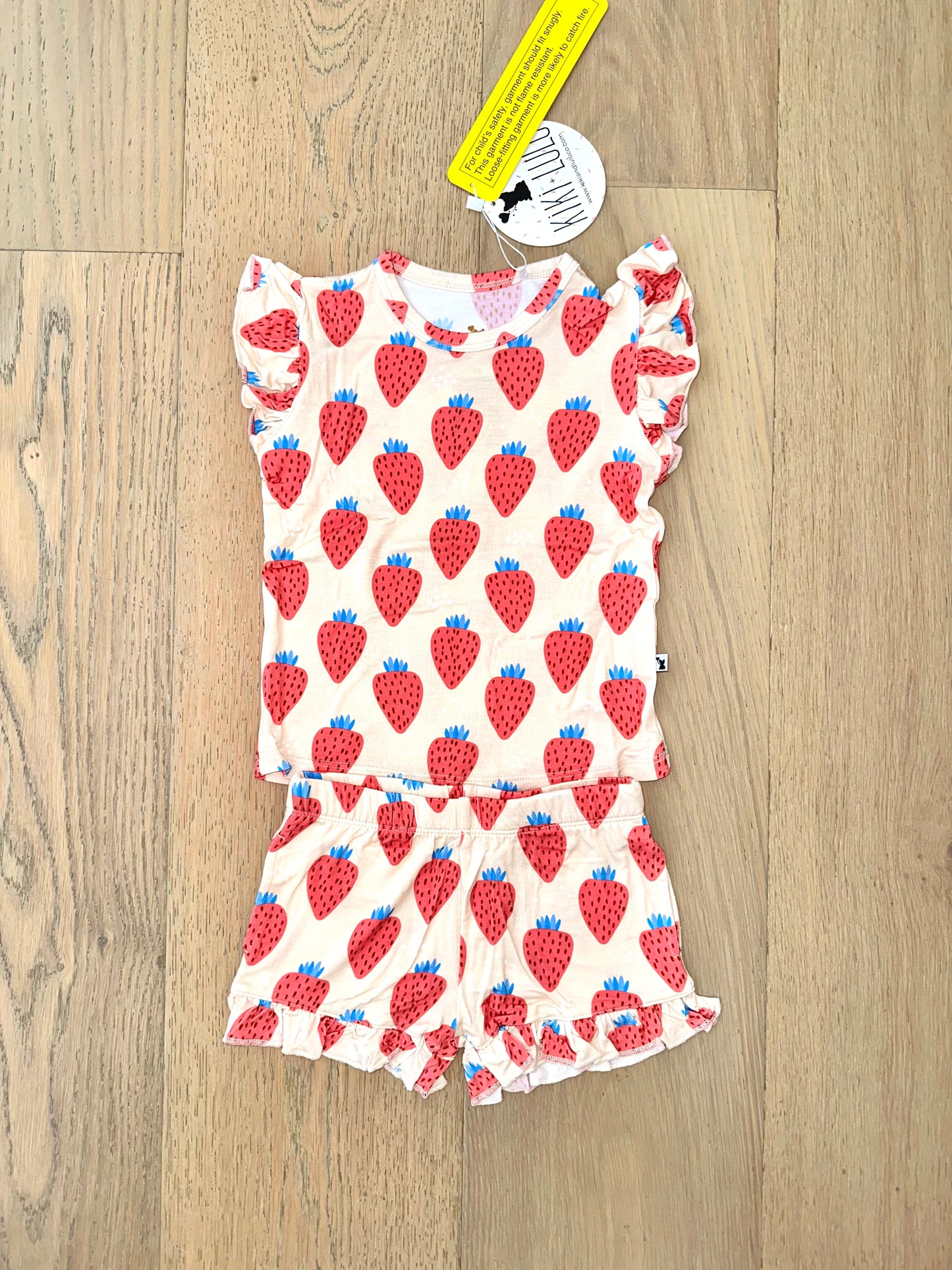 Toddler 2pc Ruffle Pajamas- YOU'RE MY JAM STRAWBERRY