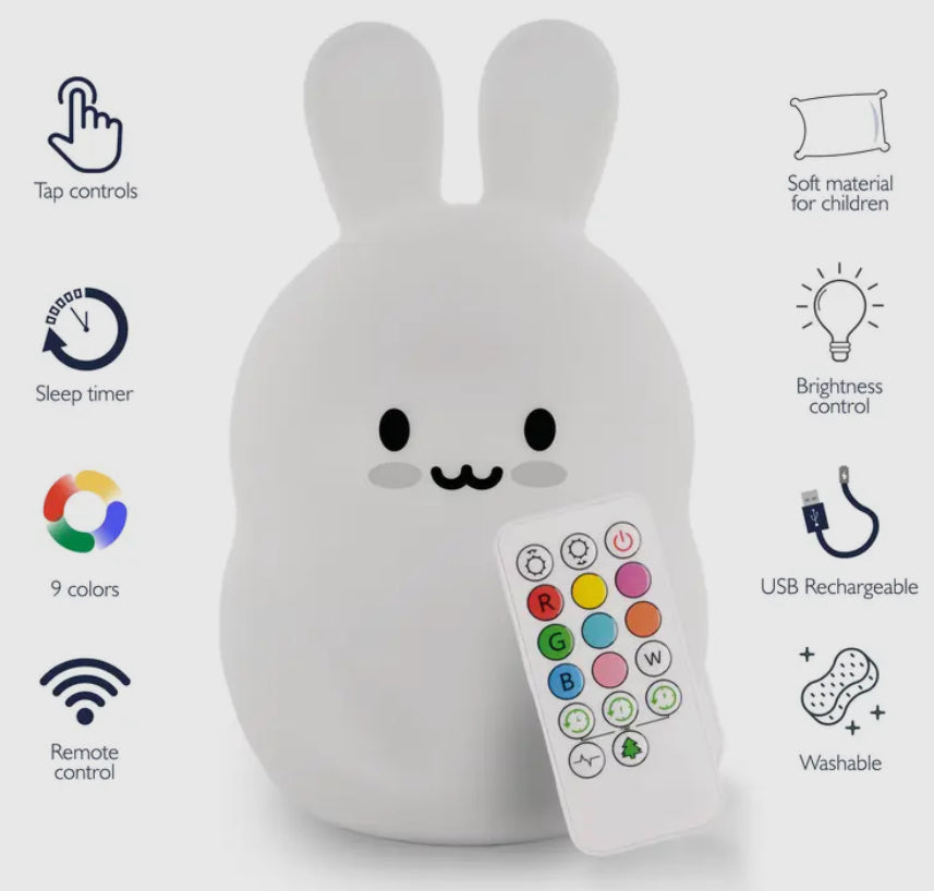 LumiPets LED Night Light with Remote- BUNNY