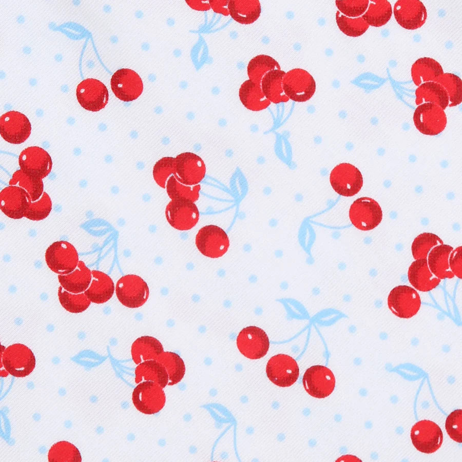 Flutter Sleeve Playsuit- SWEET CHERRIES