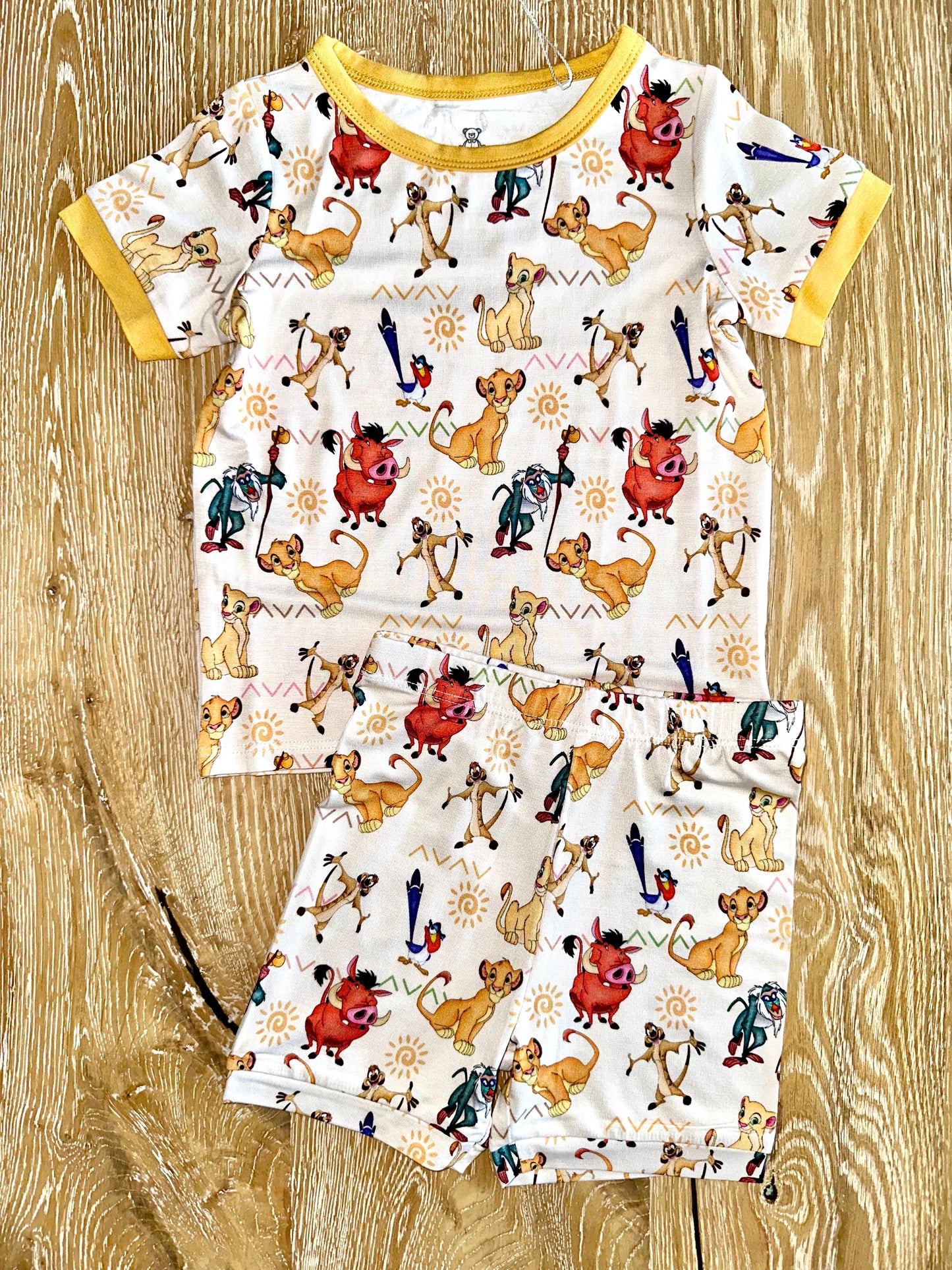 Bamboo Short Sleeve Shorts Lounge Set (Bentley)- PRIDELANDS LION KING