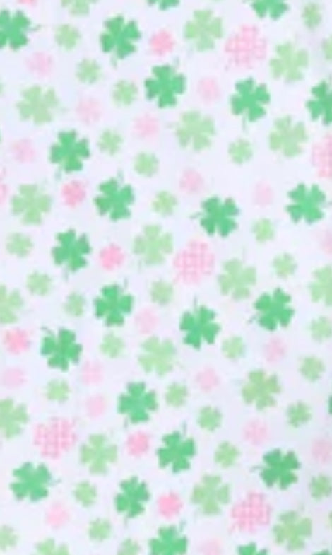 Shamrock Cutie Pink Printed Ruffle Front Footie