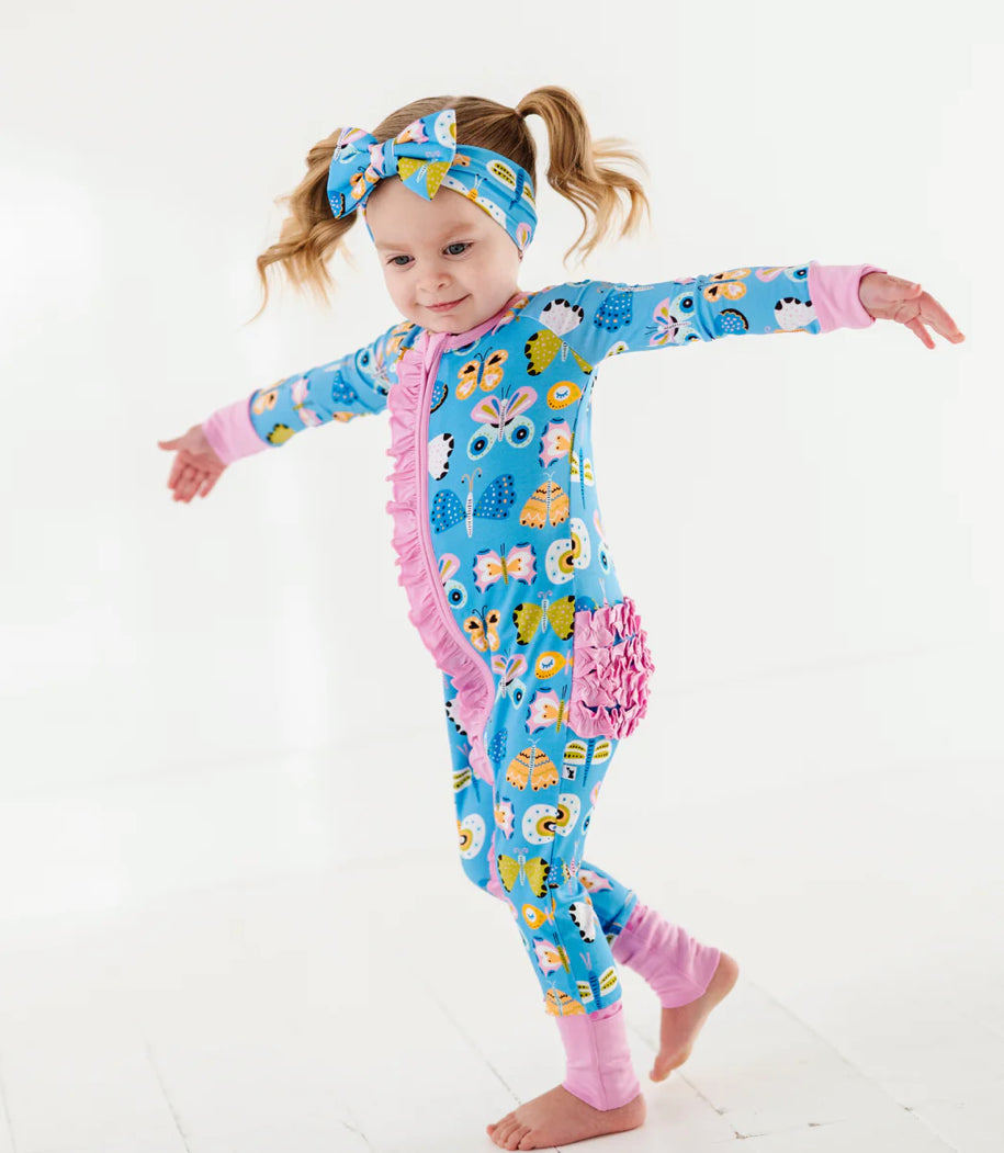 Convertible Footies with Ruffle- JUST WING IT
