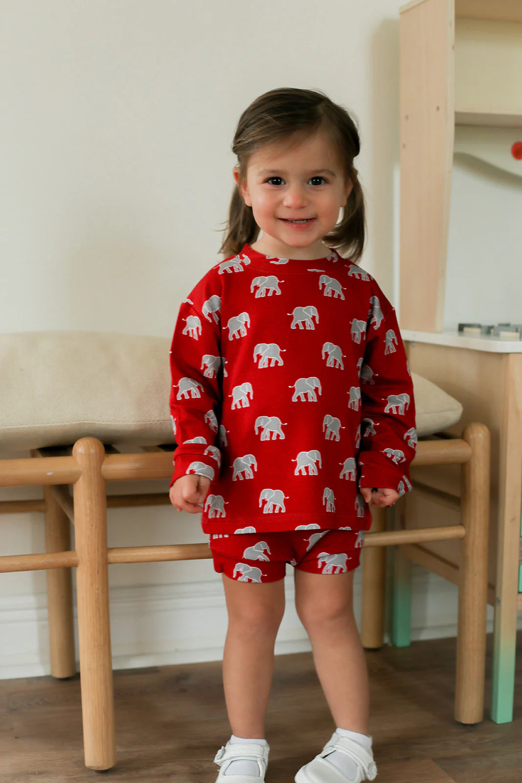 2pc Bamboo Sweatshirt Set- Elephants