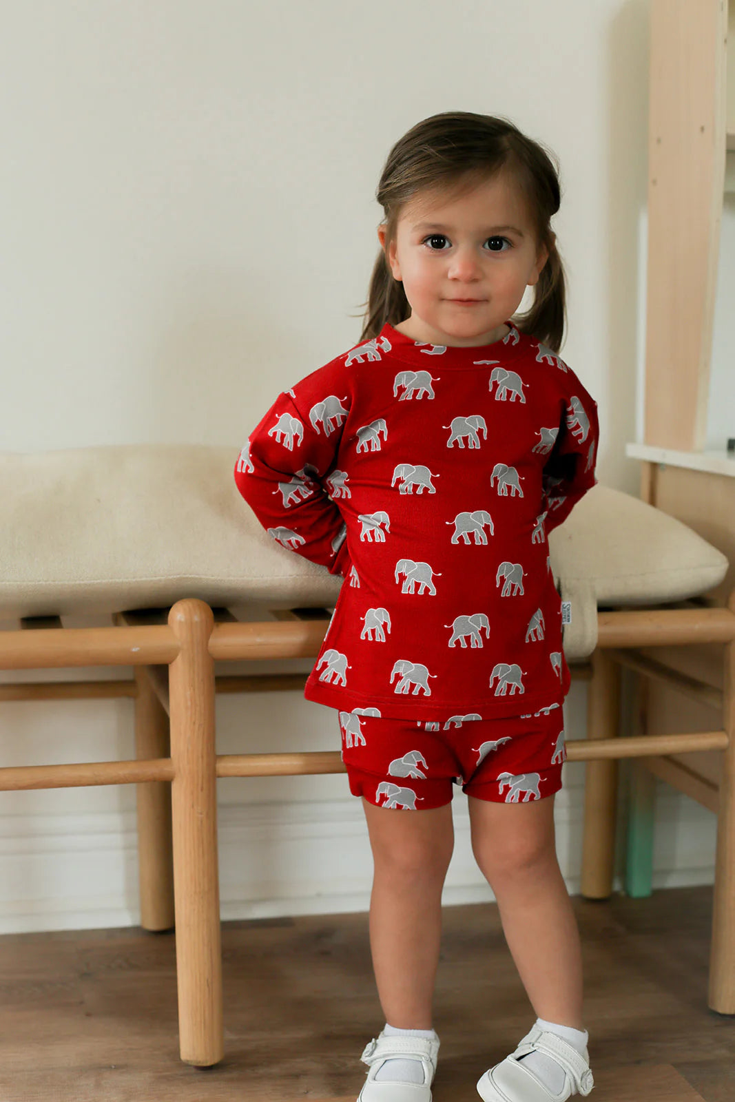 2pc Bamboo Sweatshirt Set- Elephants
