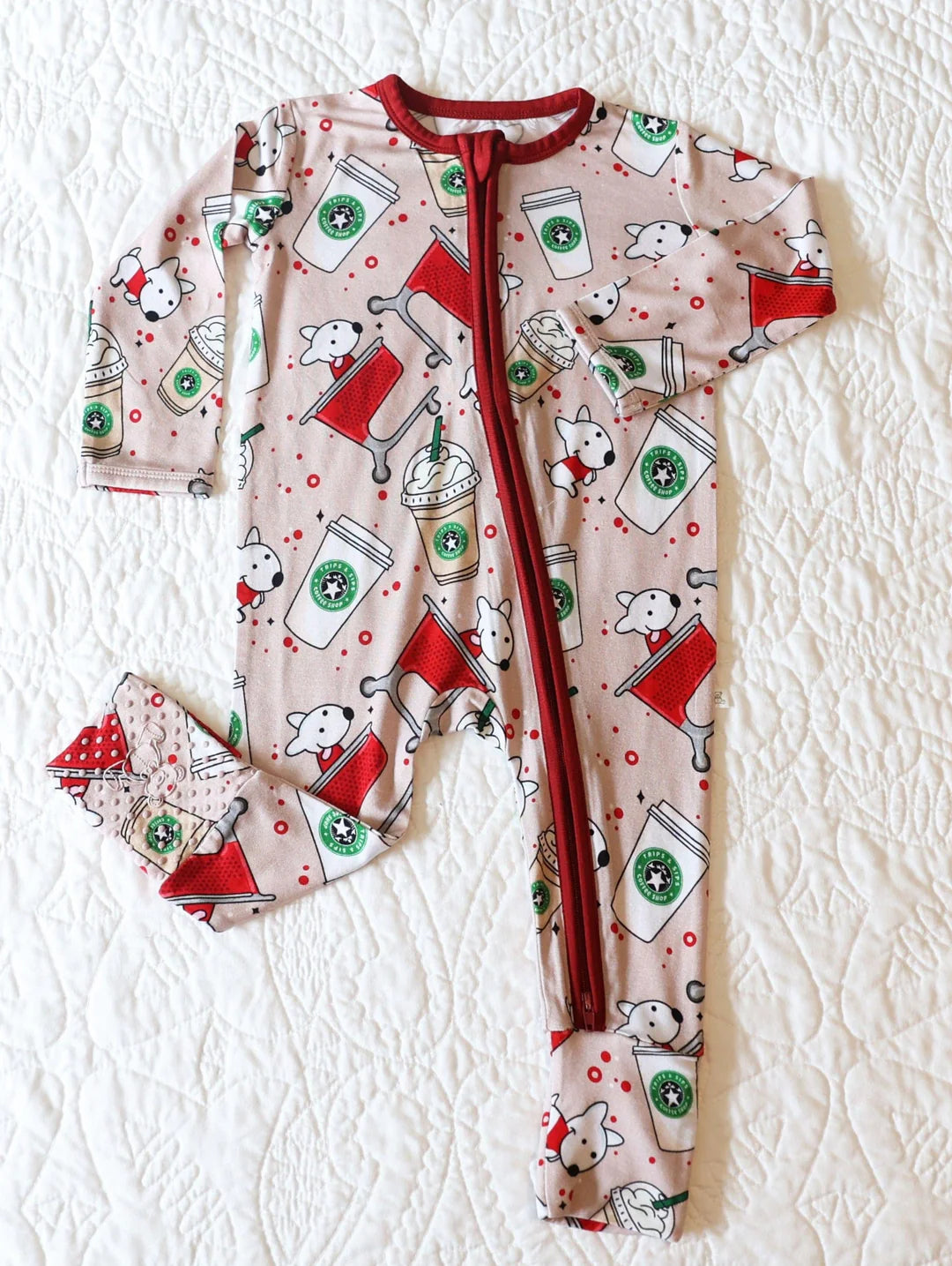 Bamboo Zippy Romper- Sip & Shop