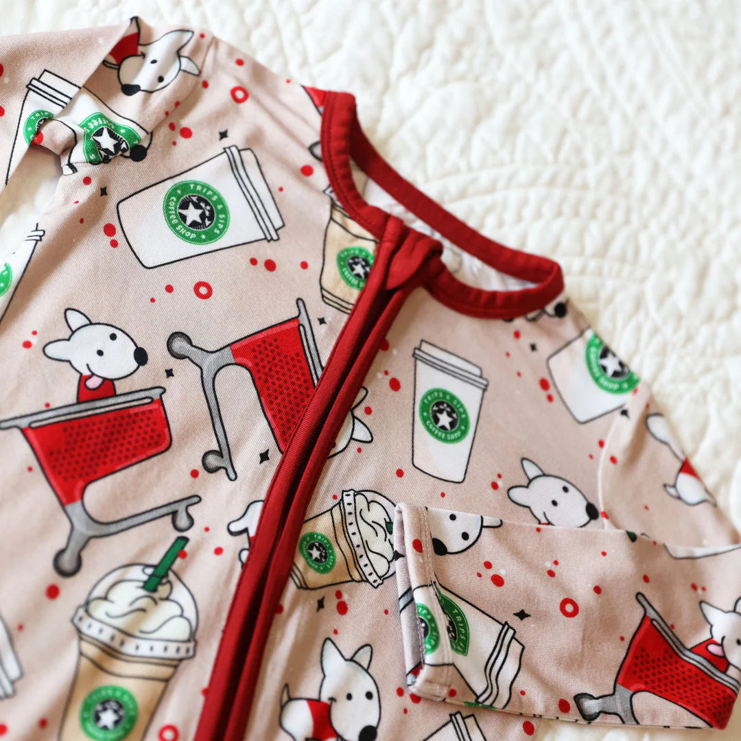 Bamboo Zippy Romper- Sip & Shop