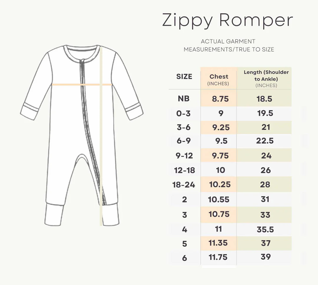 Bamboo Zippy Romper- Sip & Shop