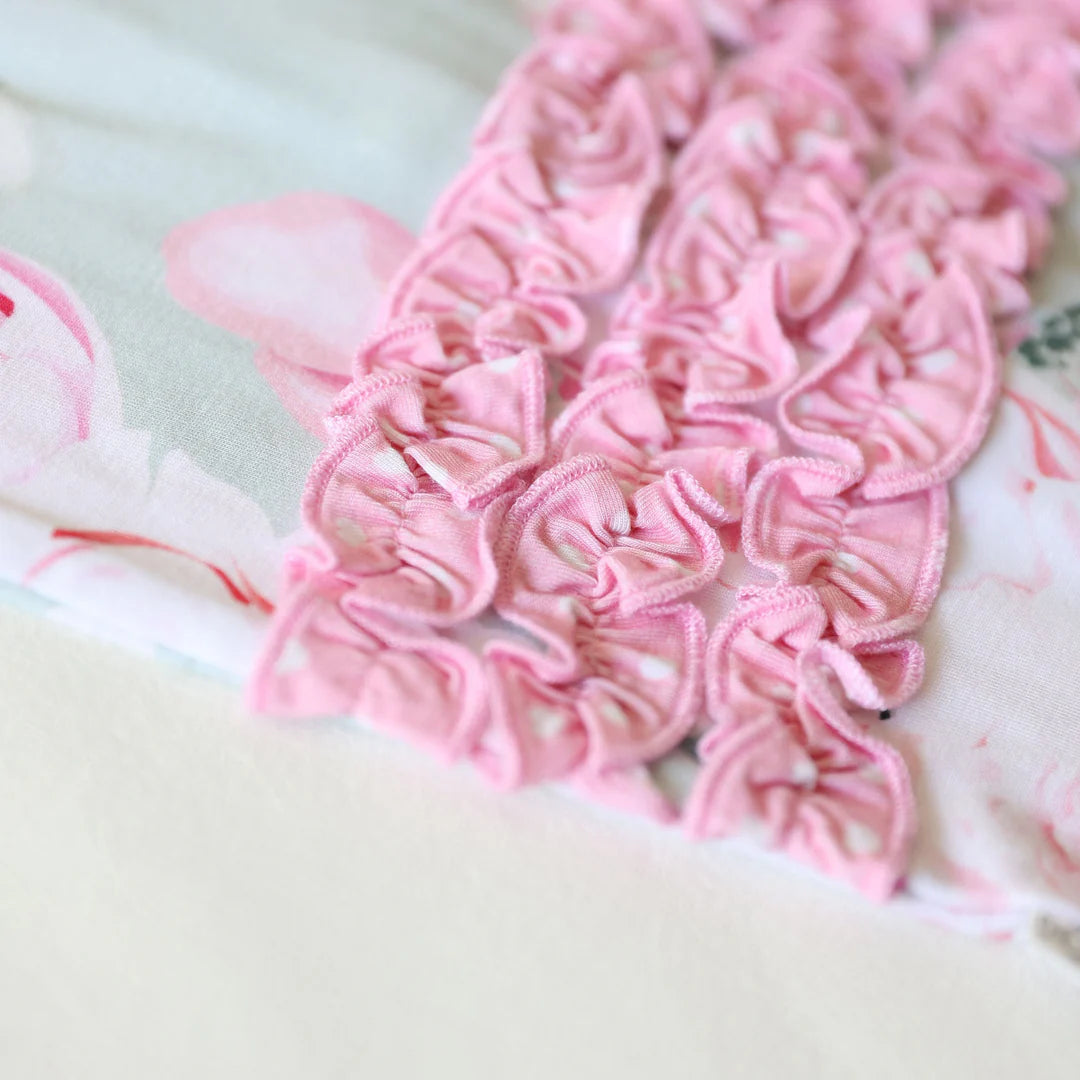 Bamboo Ruffle Zipper Romper- SPRING BLOSSOMS