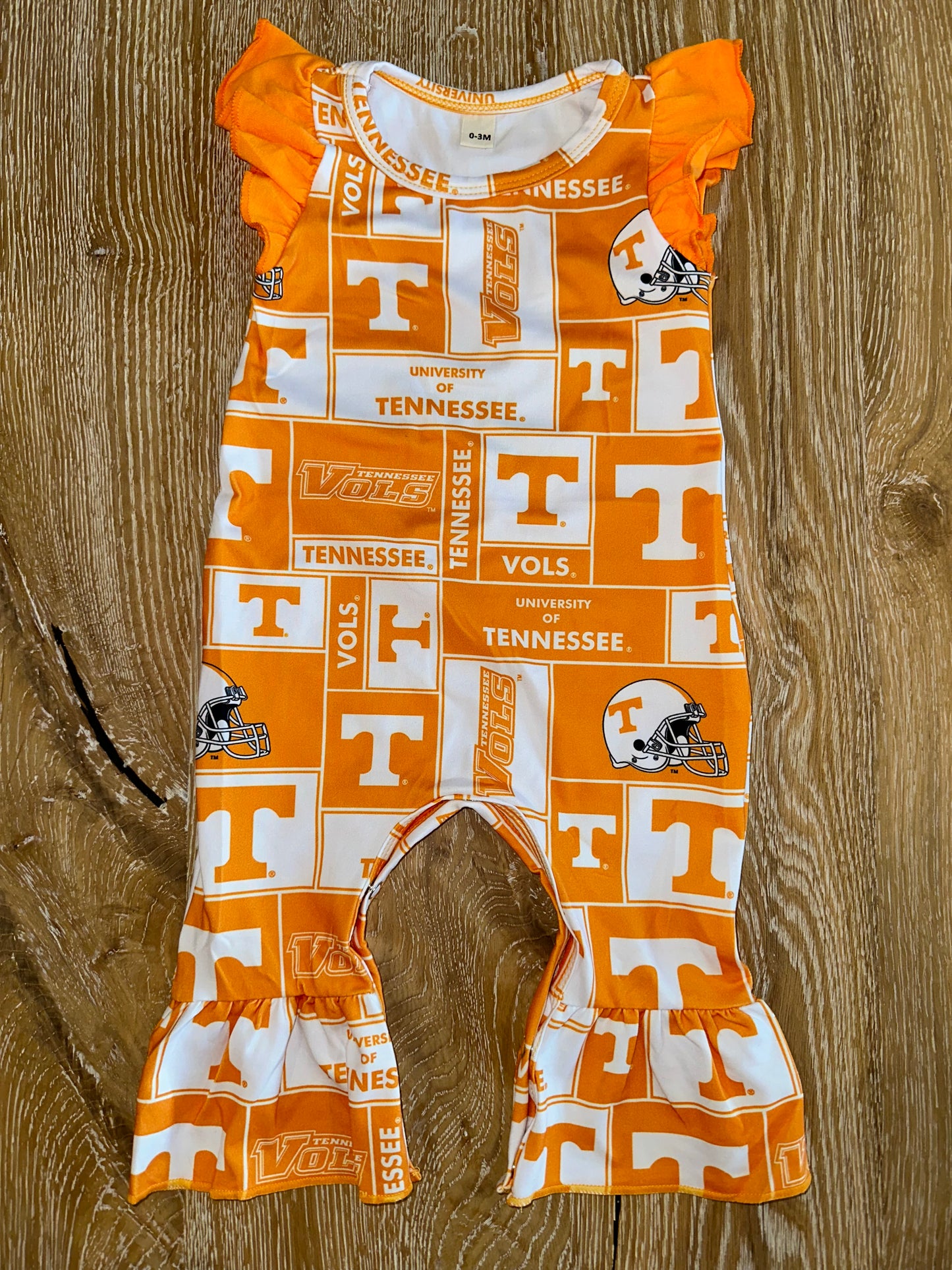 Tennessee Romper with Flutter Sleeves and Bell Bottoms