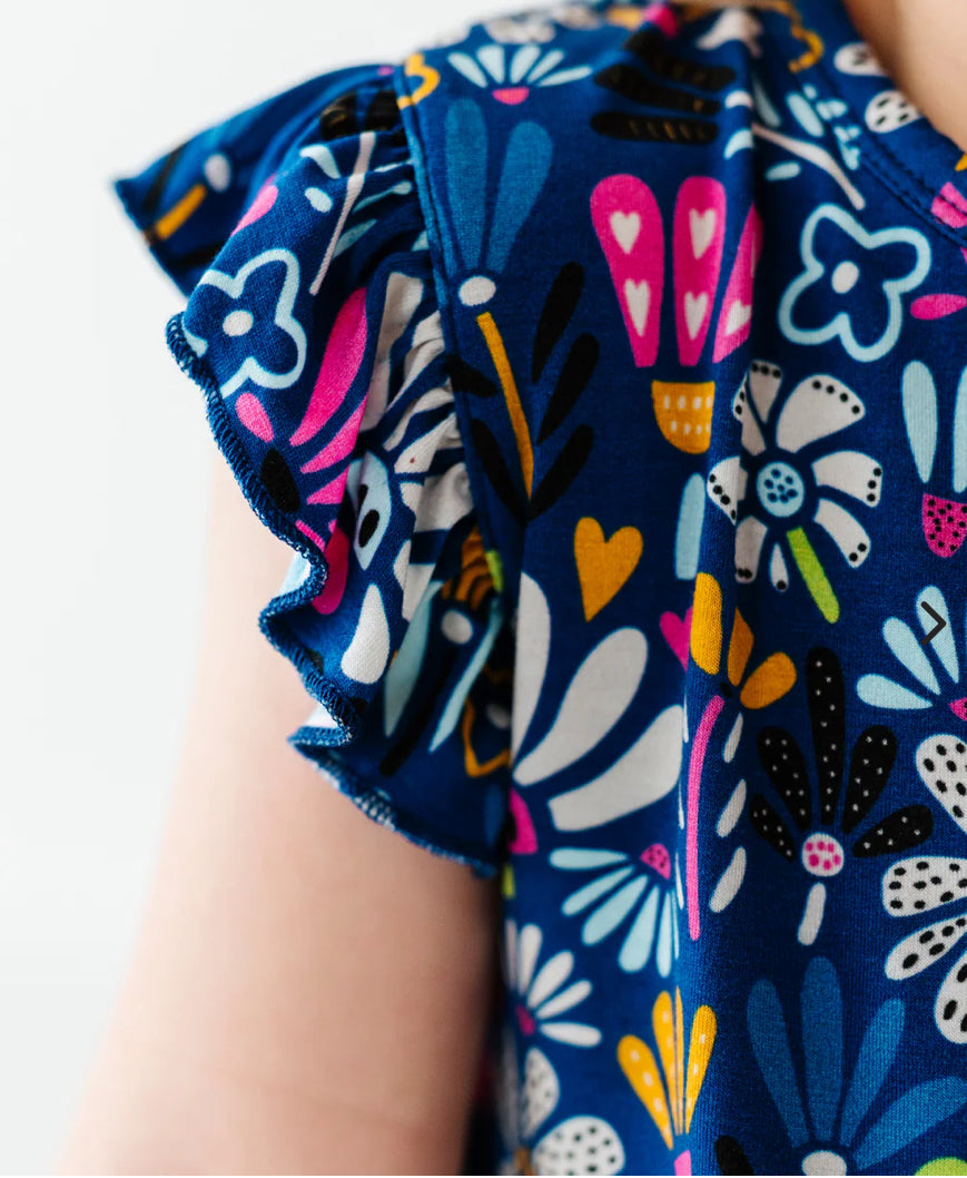 Toddler 2pc Ruffle Pajamas- I CAN BUY MYSELF FLOWERS