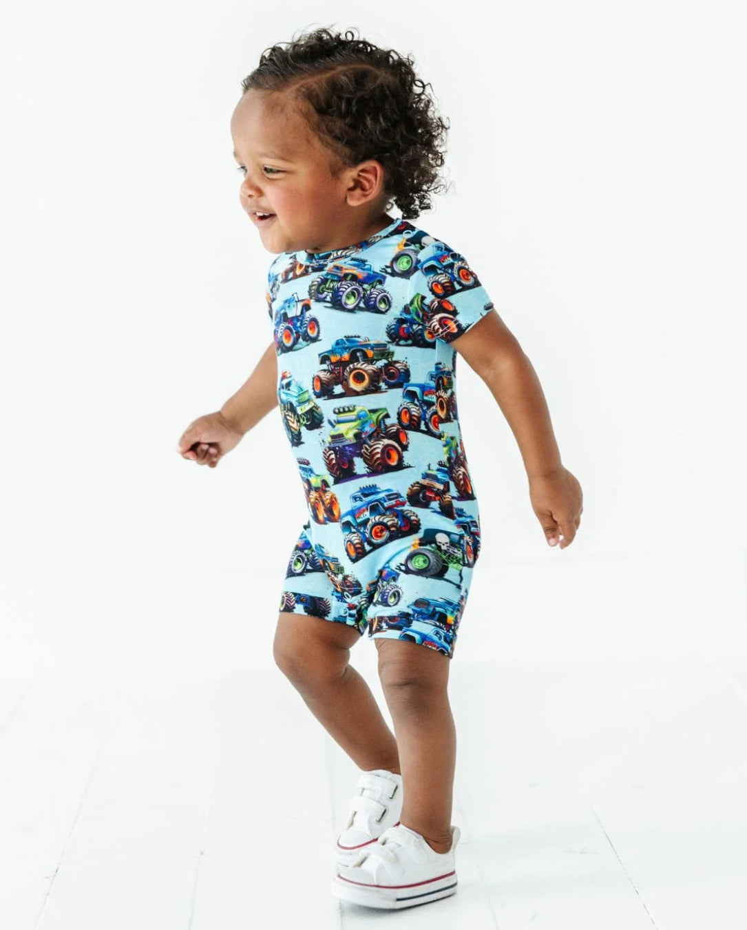 Shortie Romper- TRUCKS ARE MY JAM