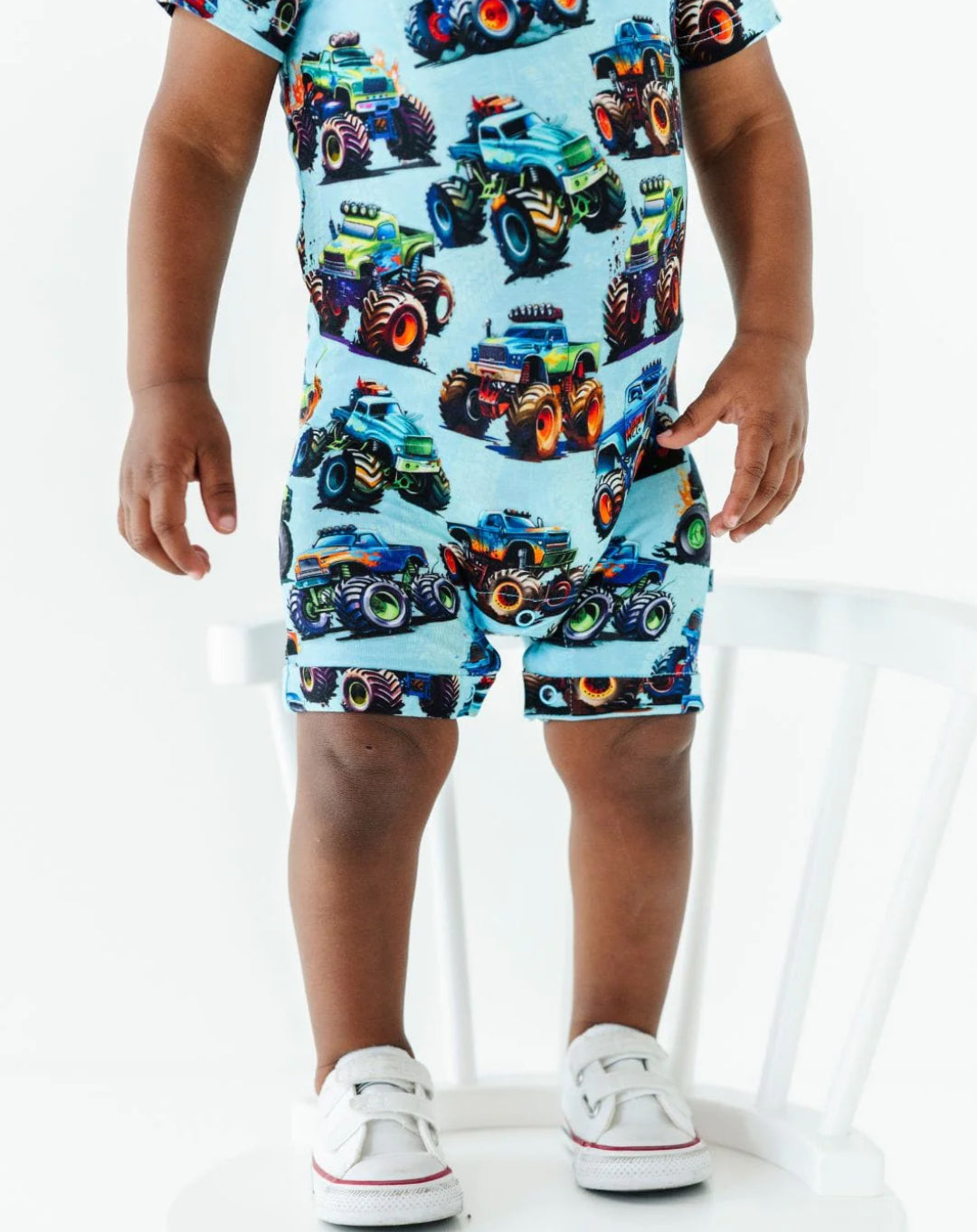 Shortie Romper- TRUCKS ARE MY JAM