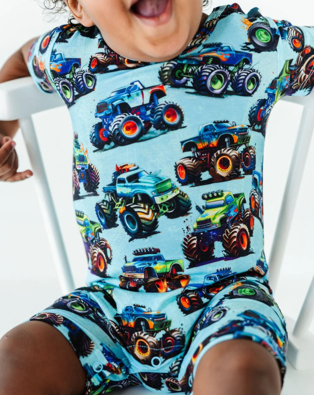 Shortie Romper- TRUCKS ARE MY JAM