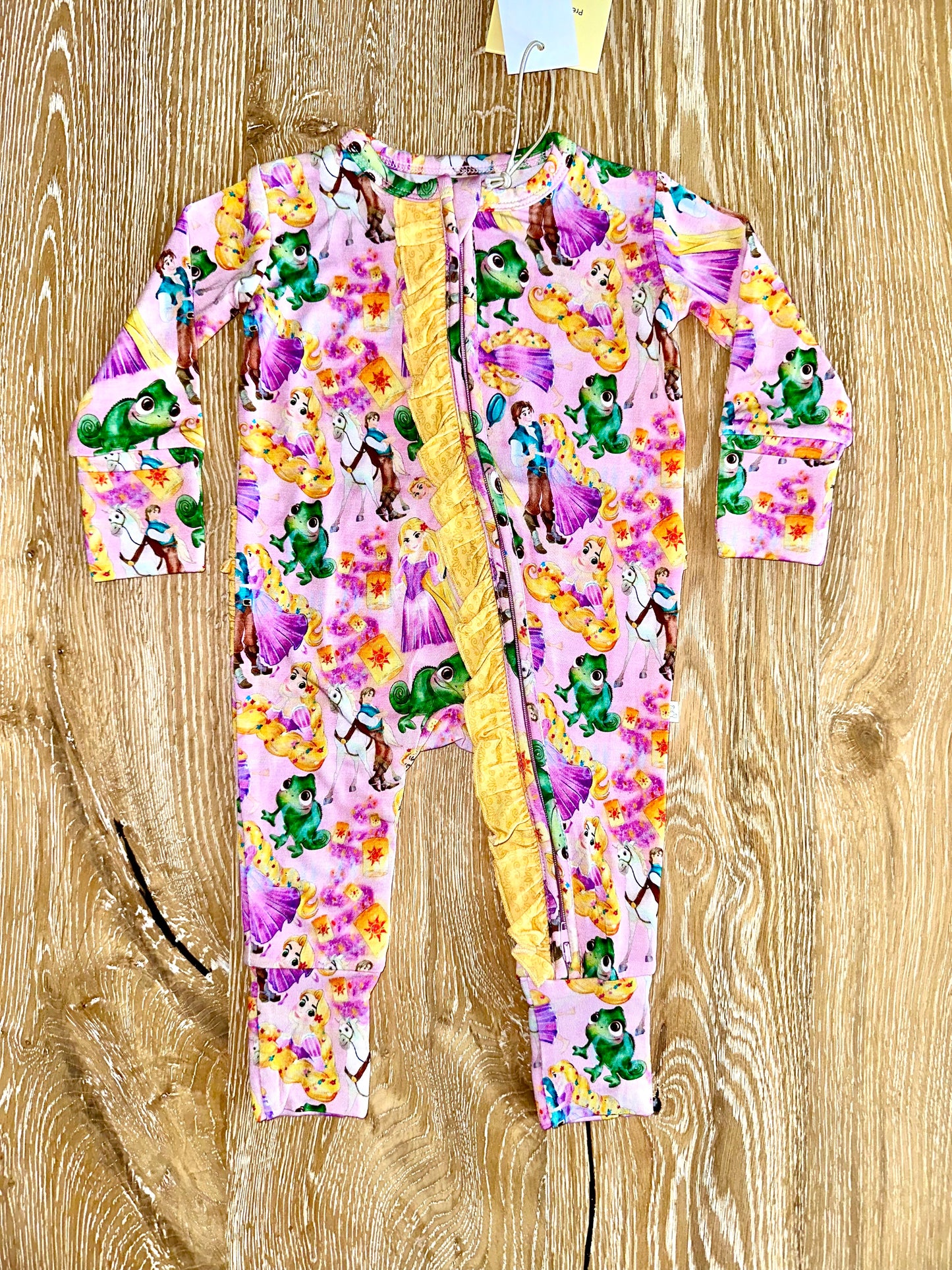 Bamboo Ruffle Zipper Romper (IVY)- SWEET THINGS TANGLED LOVE