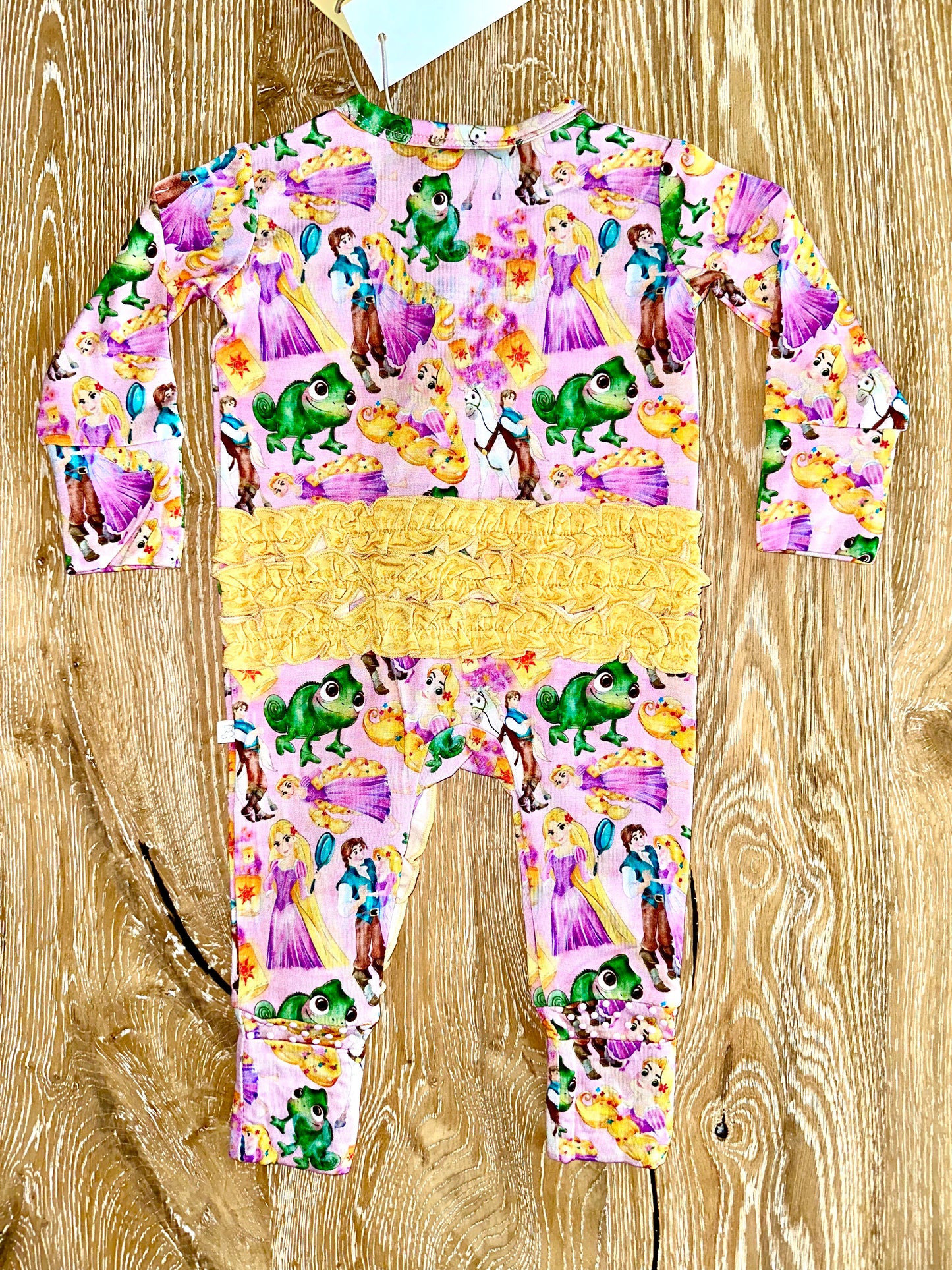 Bamboo Ruffle Zipper Romper (IVY)- SWEET THINGS TANGLED LOVE