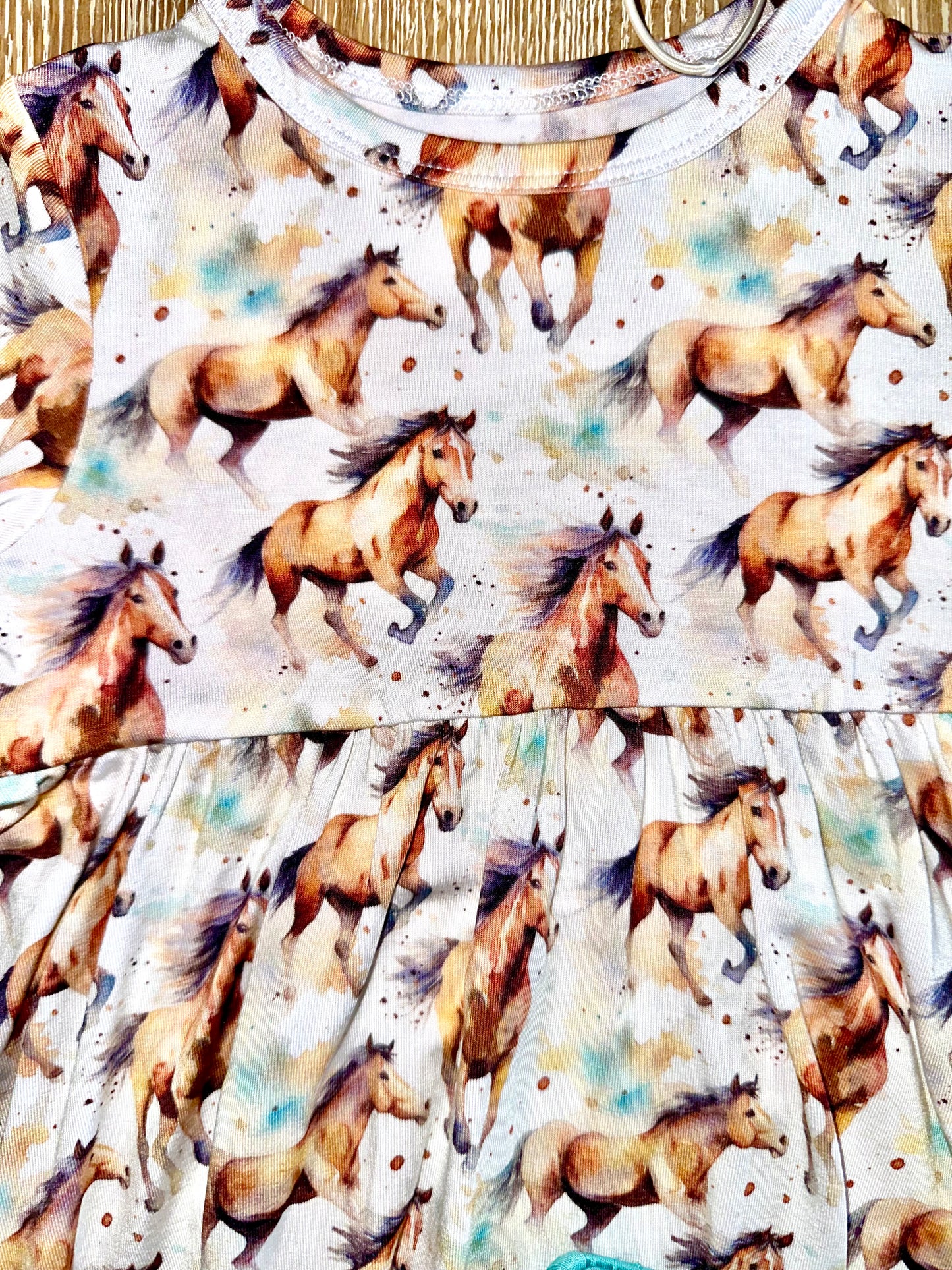 Bamboo Half Sleeve Peplum Set- SWEET THINGS WILD HORSES