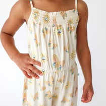 Sleeveless Smocked Jumpsuit- PANDORA