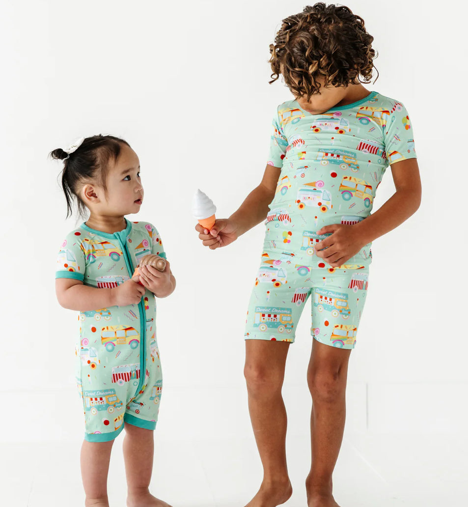 Toddler/Big Kid Pajamas- Short Sleeve and Shorts- SUNDAE FUNDAY