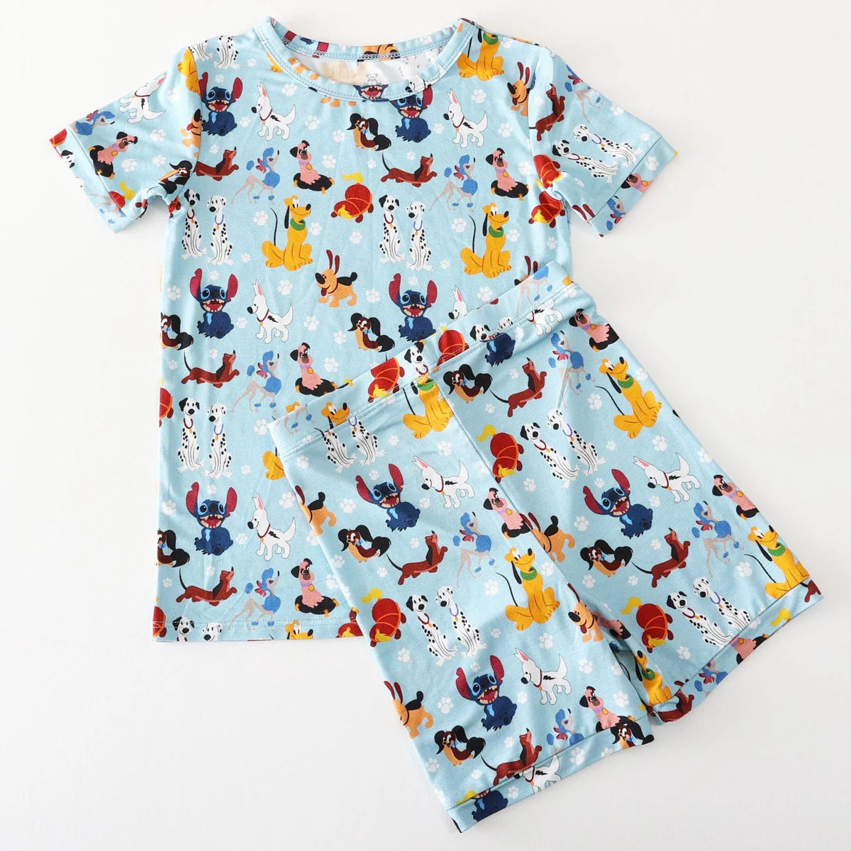 Bamboo Short Sleeve Shorts Lounge Set (BENTLEY)- MAGIC MUTTS DISNEY DOGS