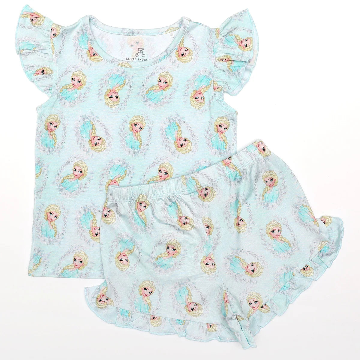 Bamboo Flutter Sleeve & Shorts Lounge Set (Olivia)- MAGICAL ICE PRINCESS
