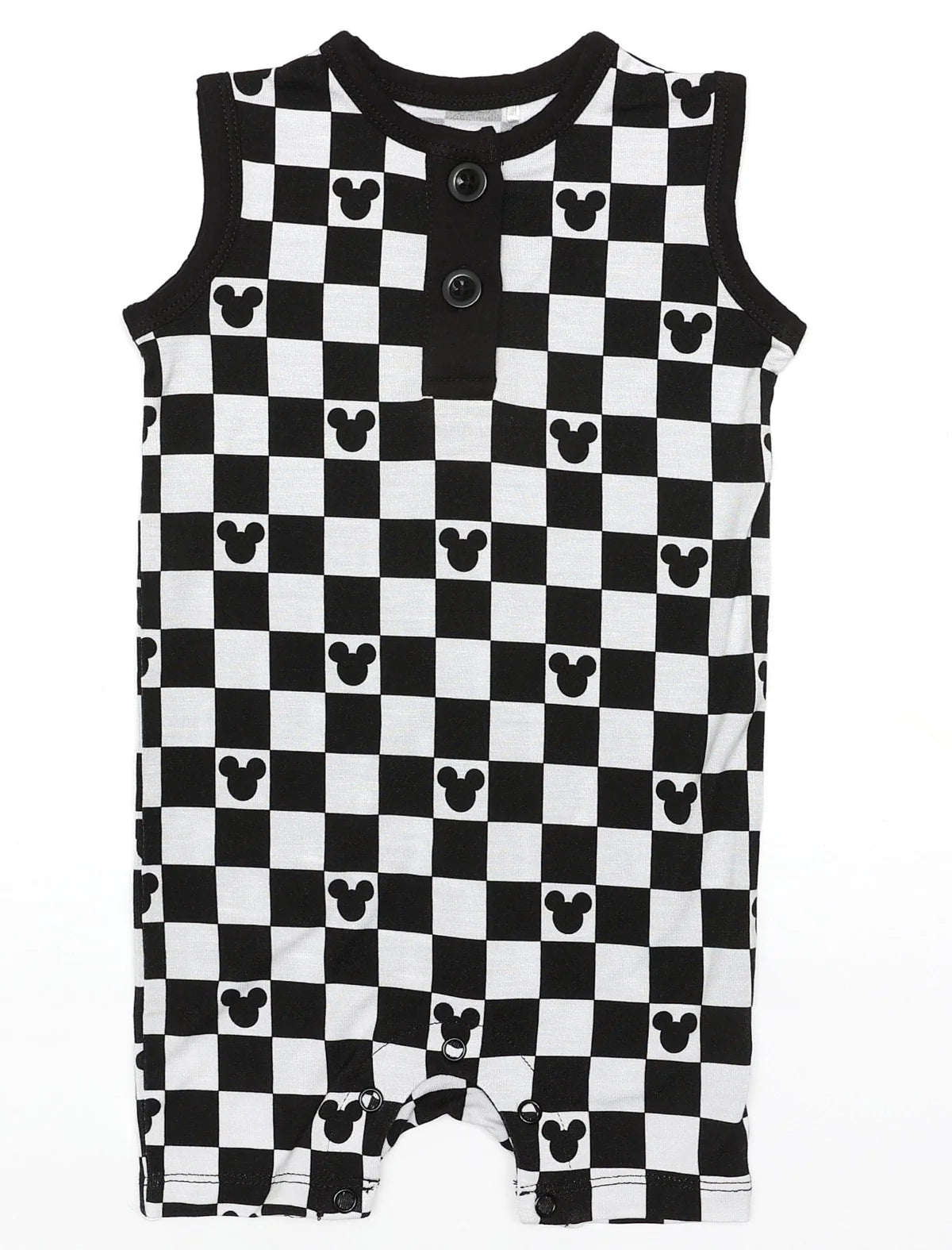Bamboo Shorty Tank Romper- MAGICAL MICKEY CHECKERED EARS