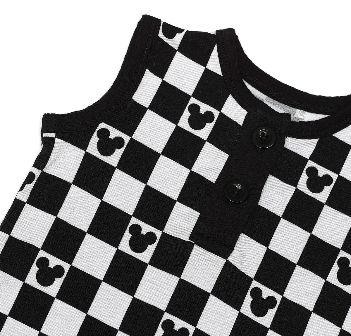 Bamboo Shorty Tank Romper- MAGICAL MICKEY CHECKERED EARS