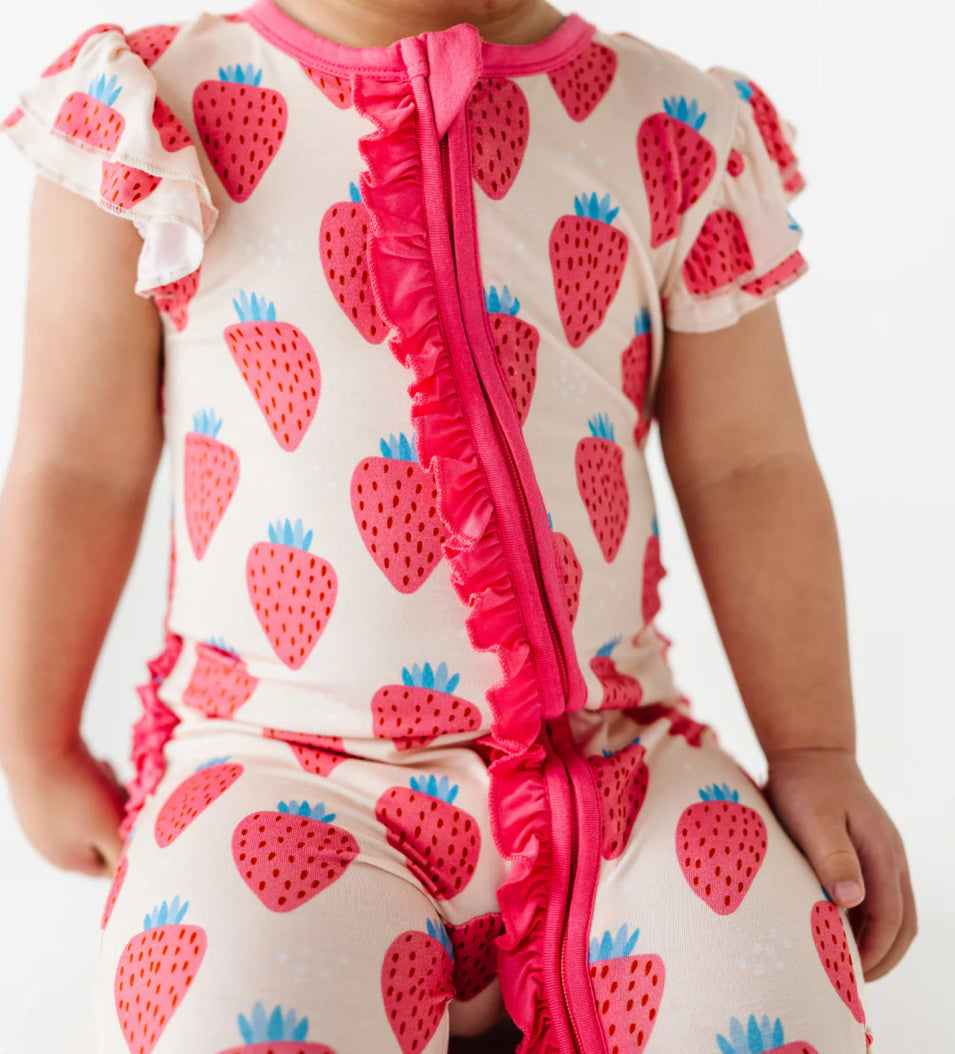 Short Sleeve Ruffle Romper- YOU’RE MY JAM