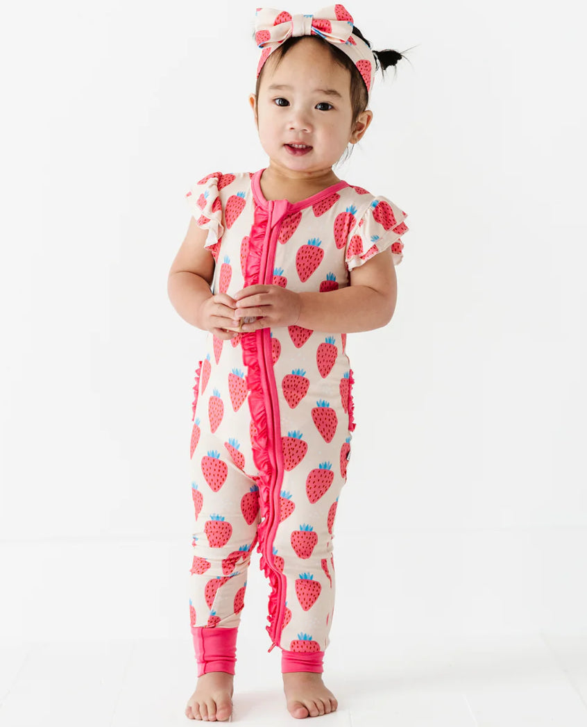 Short Sleeve Ruffle Romper- YOU’RE MY JAM