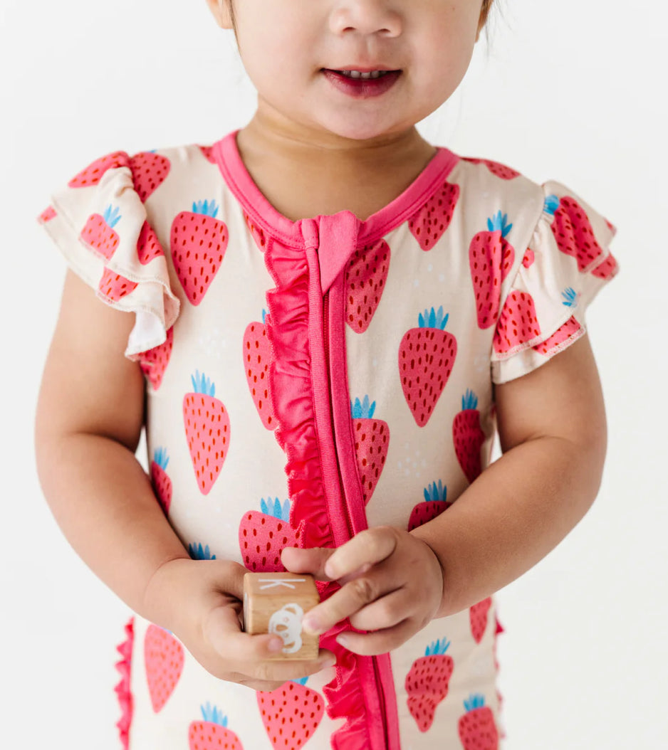 Short Sleeve Ruffle Romper- YOU’RE MY JAM