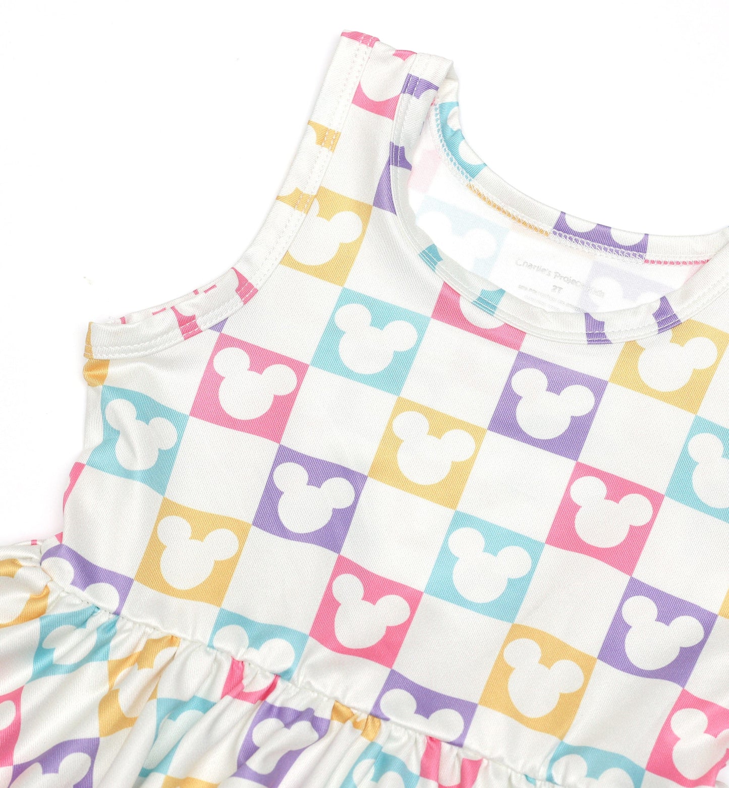 Girls Performance Tank Twirl Dress with Pockets- MAGIC PASTEL MICKEY EARS