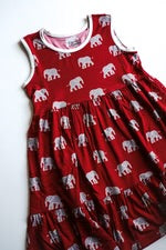 Bamboo Tiered Twirl Dress with Pockets- ELEPHANTS BAMA