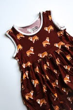 Bamboo Tiered Twirl Dress with Pockets- COLLIE TEXAS