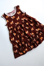 Bamboo Tiered Twirl Dress with Pockets- COLLIE TEXAS