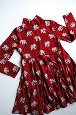 Bamboo Turtleneck Twirl Dress- ELEPHANT BAMA
