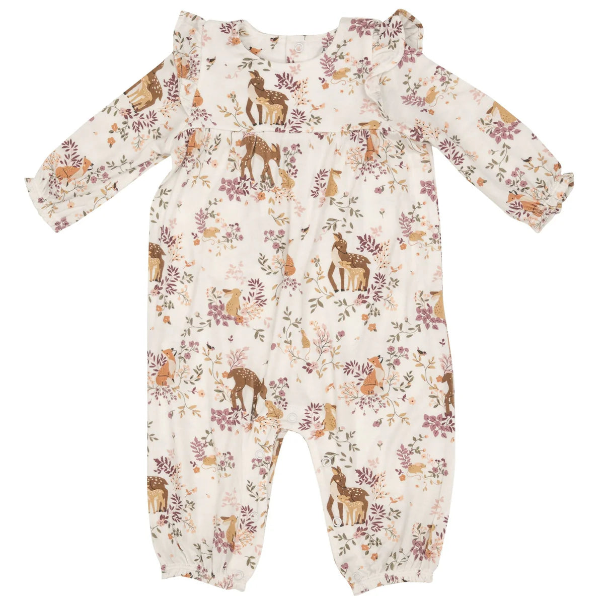 Ruffle Sleeve Romper- PRETTY WOODLAND