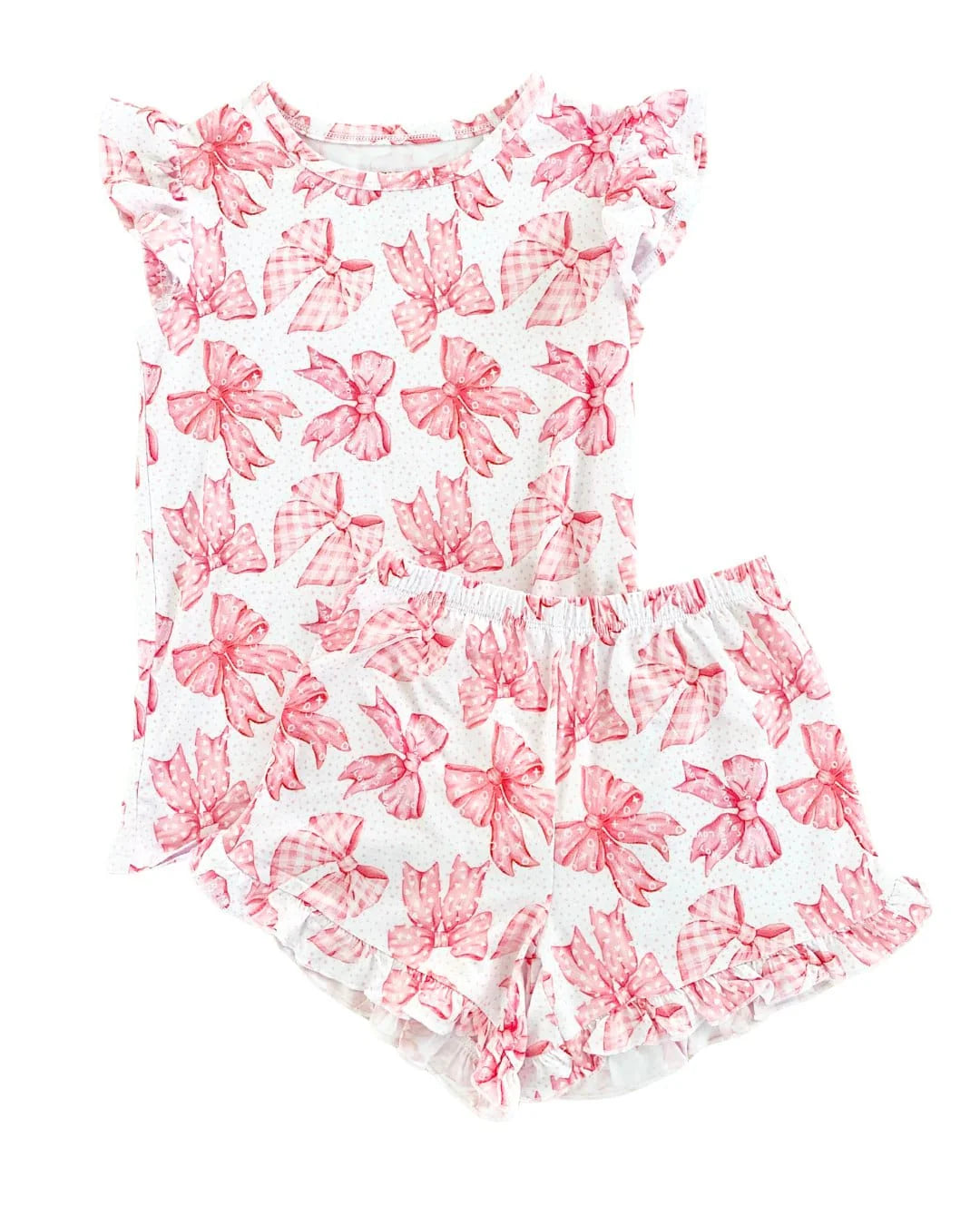 Bamboo Flutter Sleeve & Shorts Lounge Set (OLIVIA)- LOVIN’ BOWS