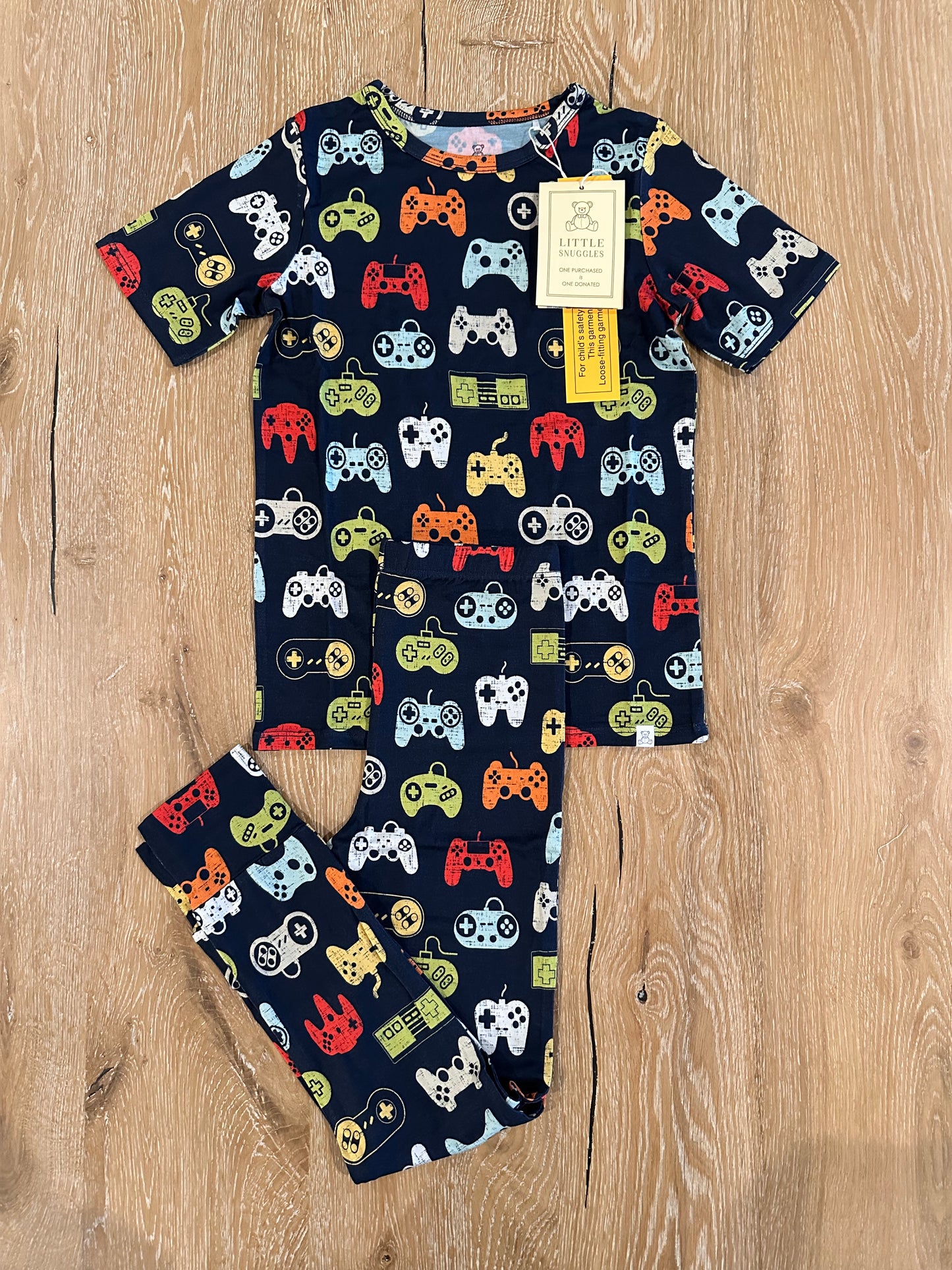 Bamboo (Kennedy) Short Sleeve Pant Lounge Set- GAME ON