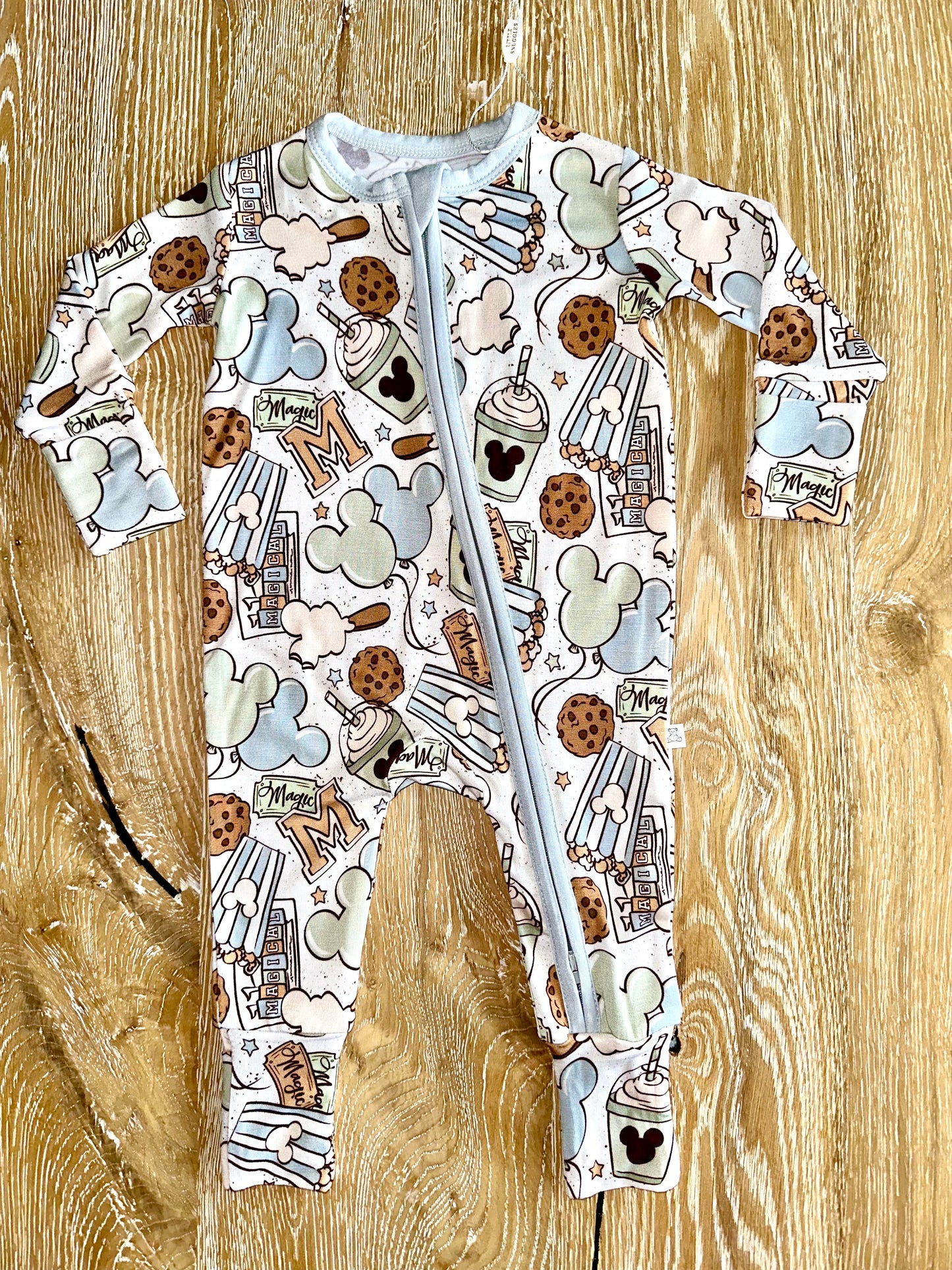 Bamboo Zippy Romper (Connor)- MICKEY BOYS NIGHT