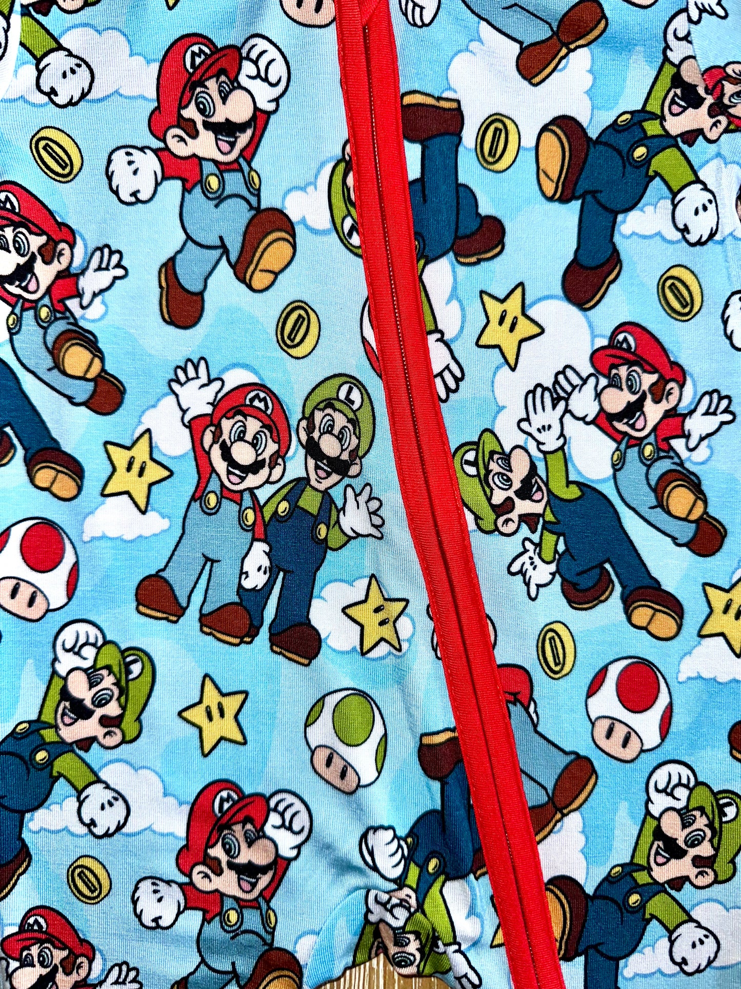 Bamboo Shortie Romper- MARIO