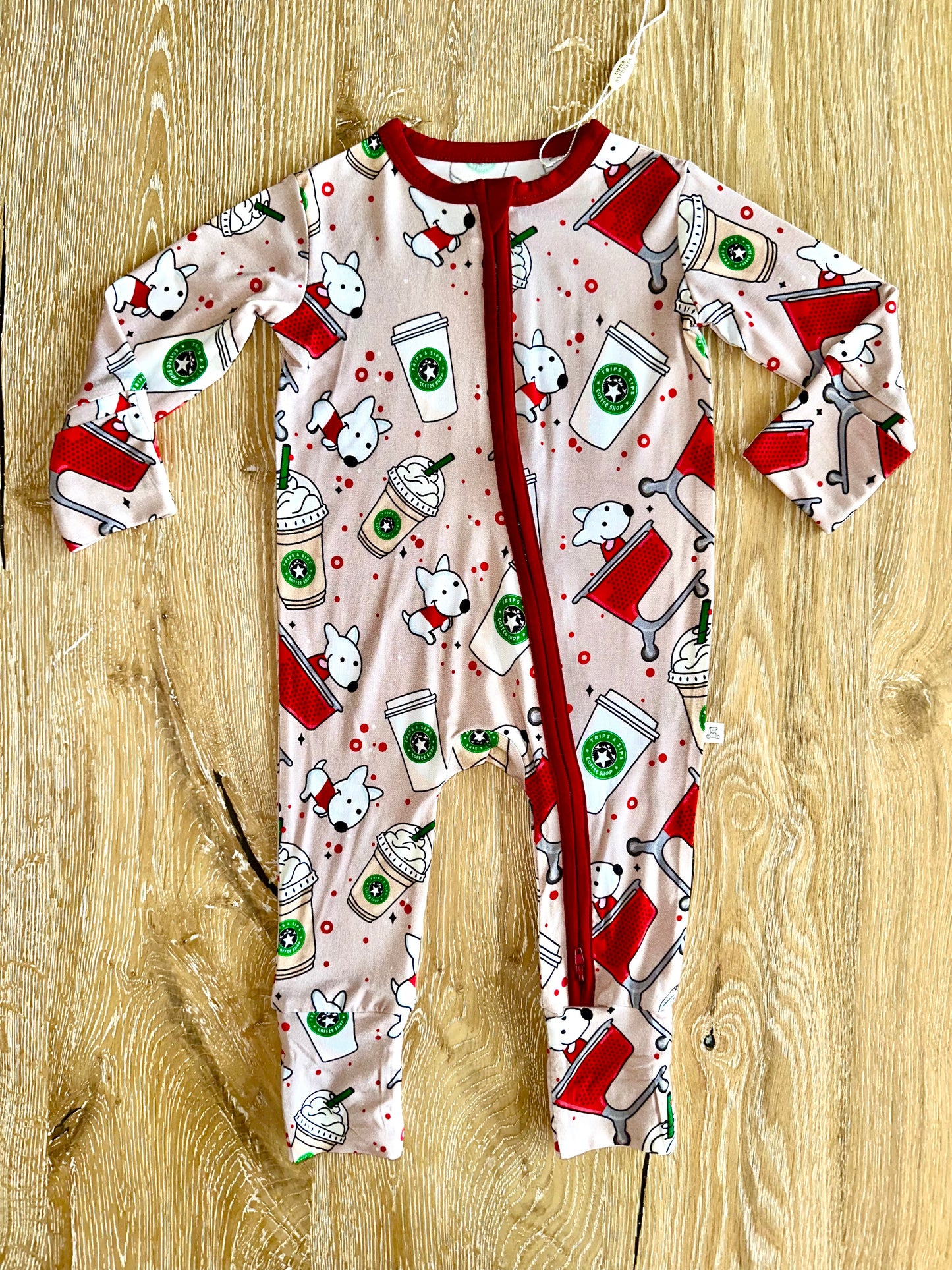 Bamboo Zippy Romper- Sip & Shop