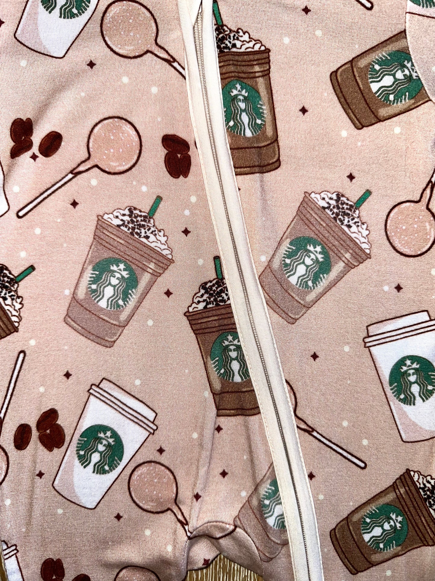 Bamboo Zippy Romper- Mocha Latte