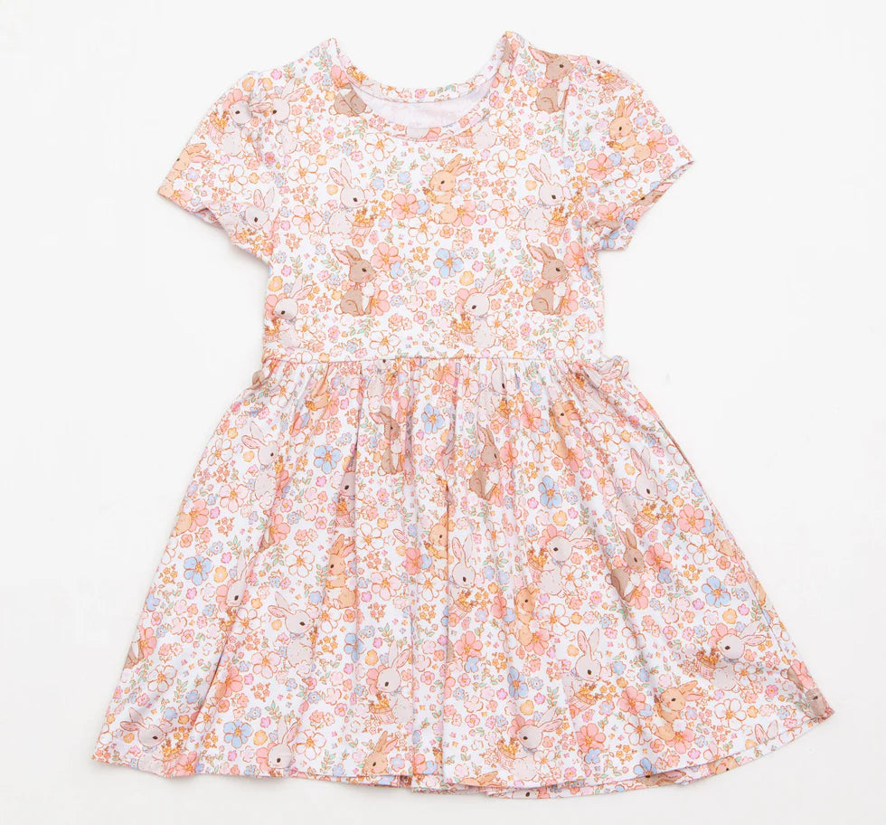 Bamboo Twirl Dress- BLOSSOM BUNNIES