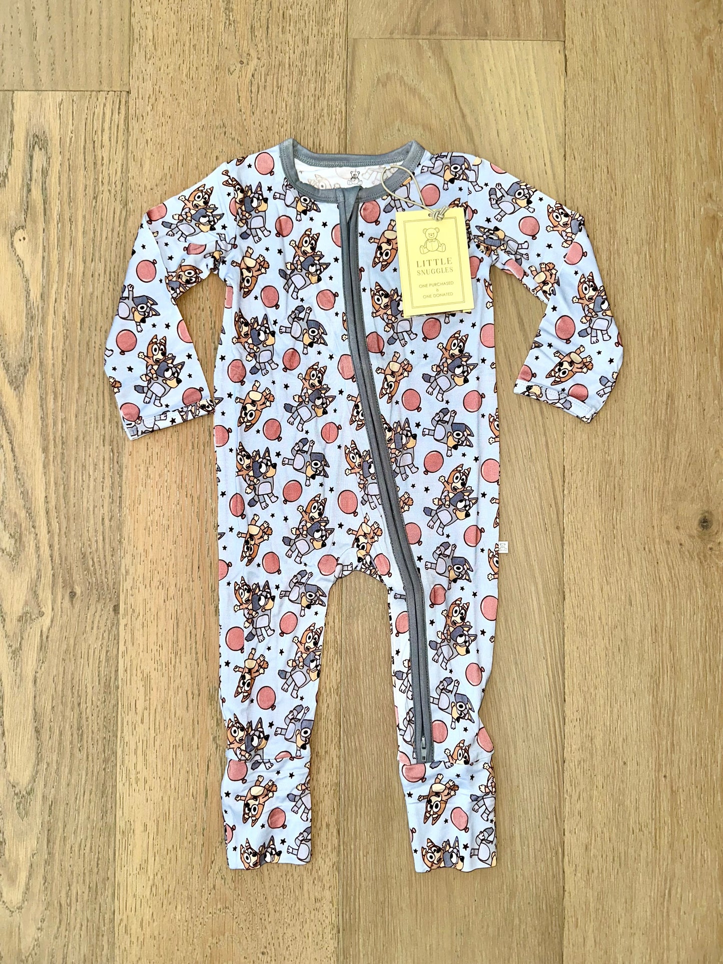 Bamboo (Connor) Zippy Romper- BIRTHDAY PUPS