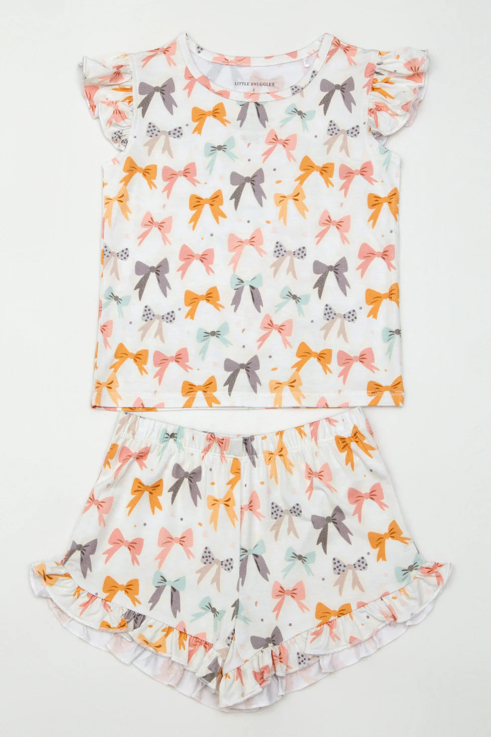 Bamboo Flutter Sleeve & Shorts Lounge Set (OLIVIA)- BLOOMING BOWS