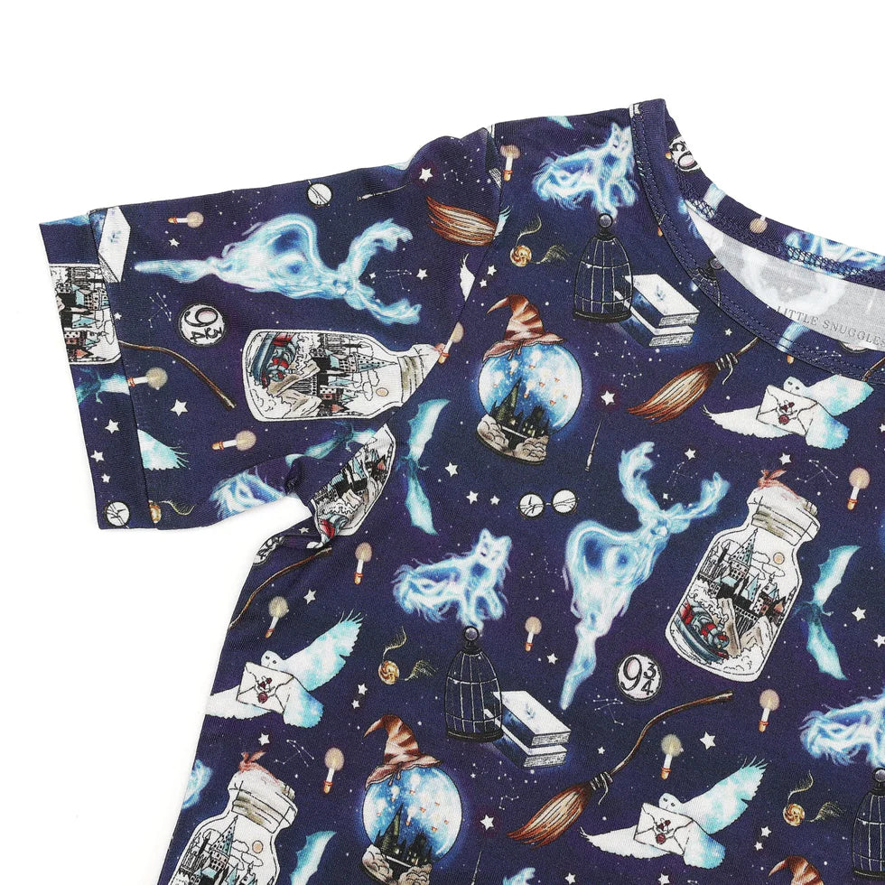 Bamboo (Bentley) Short Sleeve Shorts Lounge Set- WHIMSICAL & WILD EXPECTO