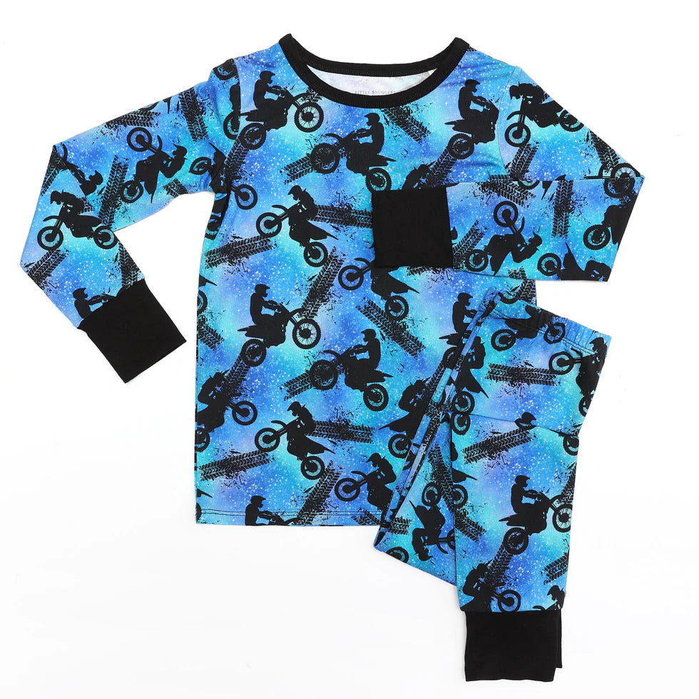 Bamboo (Willow) Long Sleeve Lounge Set-WHIMSICAL & WILD MOTOCROSS