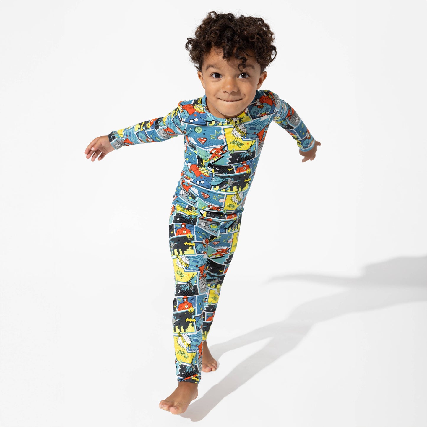 Justice League Heroes Bamboo Kids Pajamas: 9/10Y